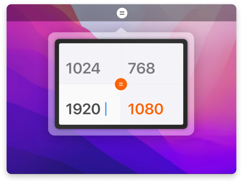 Pro-portions macOS app showing a proportion calculator